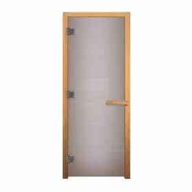 Дверь стекло  Сатин Матовая, 190х70 (8мм, 3 петли 710) (ОСИНА)